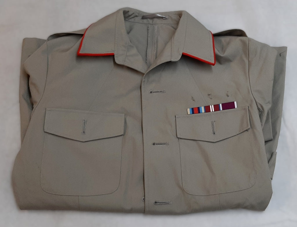 British Army Jacket No6 Gurkha Style Fully Buttoned Braided Crown Badge 3 Bar Chevron 176/96