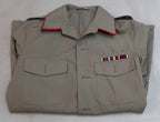 British Army Jacket No6 Gurkha Style Fully Buttoned Braided Crown Badge 3 Bar Chevron 176/96