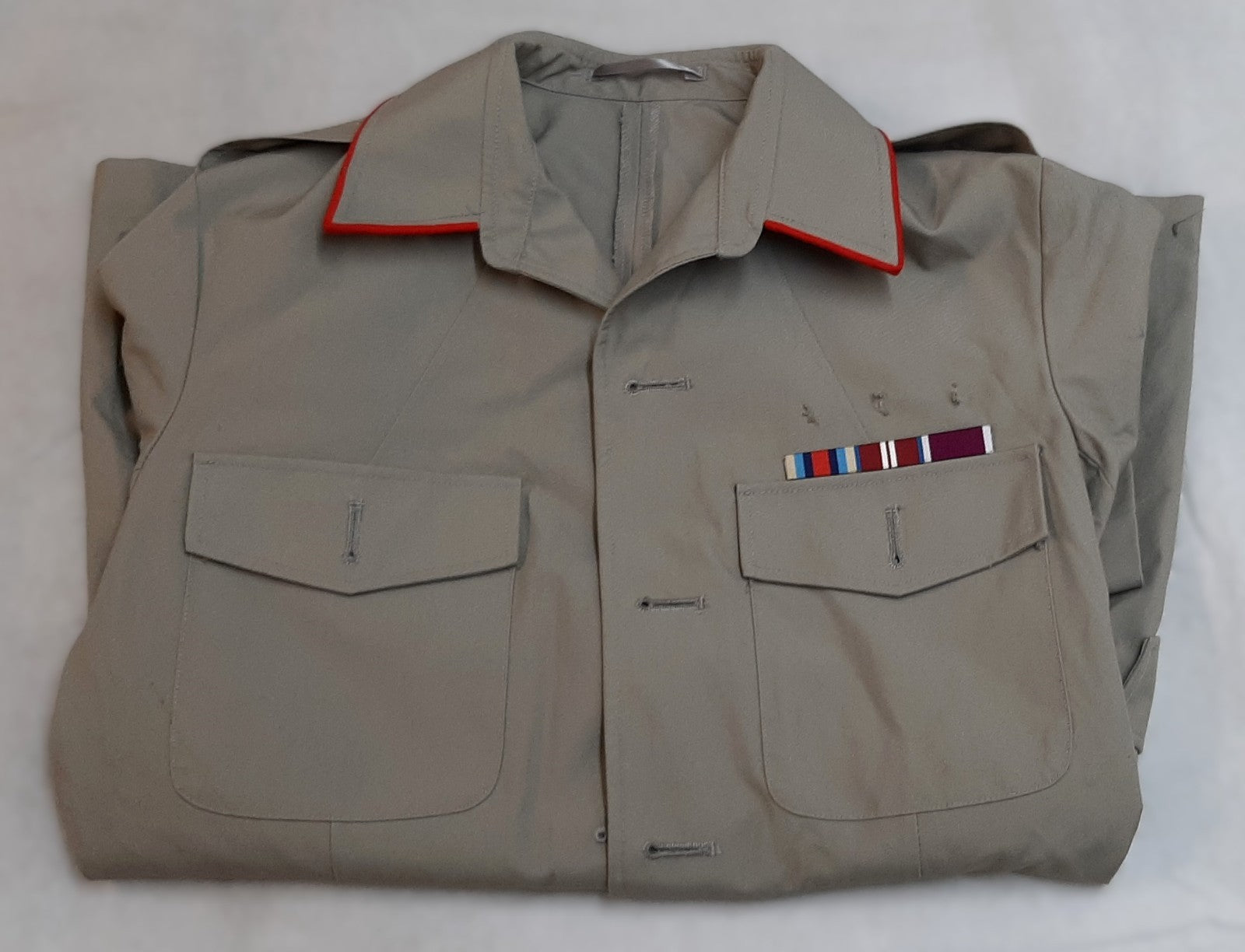 British Army Jacket No6 Gurkha Style Fully Buttoned Braided Crown Badge 3 Bar Chevron 176/96