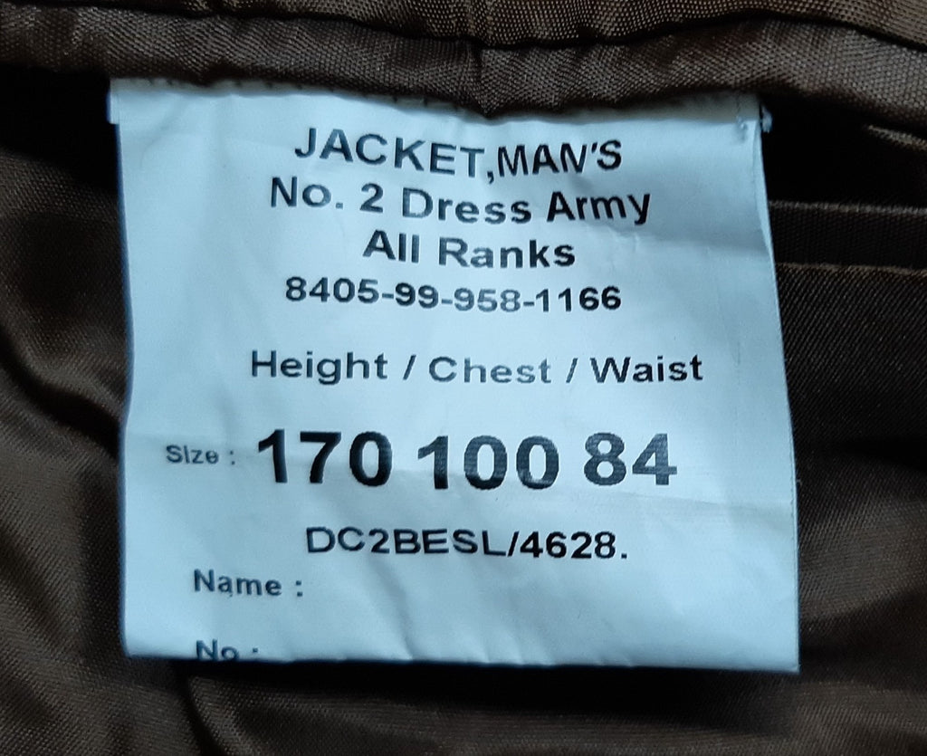 British Army No2 Fad Jacket RLC With Q/C Crown Badges 3 Bar Chevron Patches 170/100/84cm