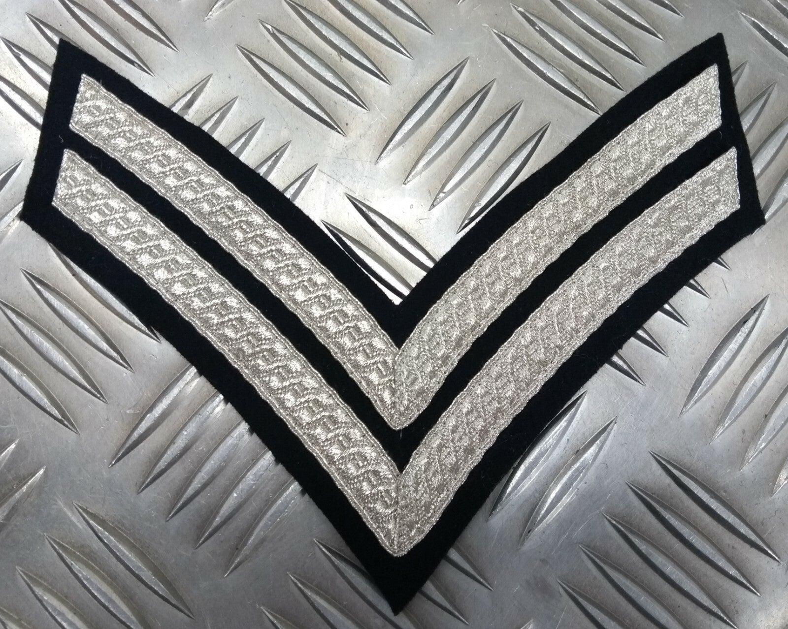 Mess Dress Chevrons Silver Braid On Black