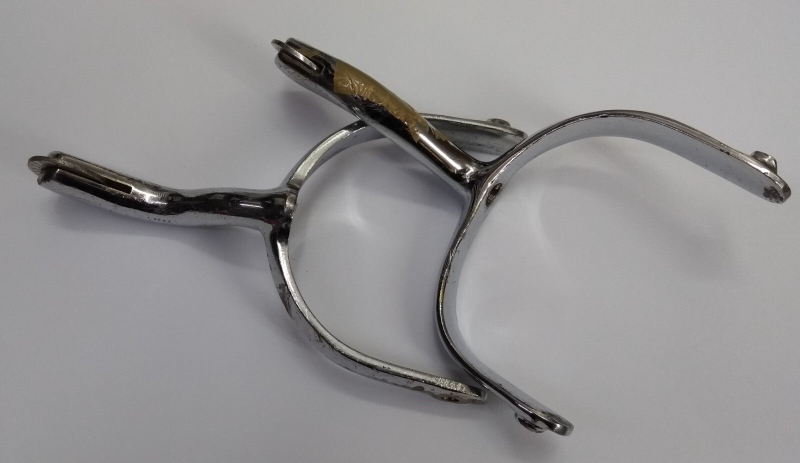 British Spurs Officers Issue & Mess Dress Chrome Swan Neck Incomplete