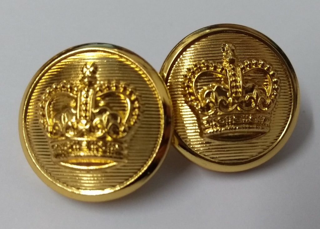 Royal Crown Buttons British Issue 36L With Lined Background X8 ASBT239