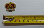 Army Crowns Gold/Silver With Crimson Padding Hand Embroidered Insignia 7/8"