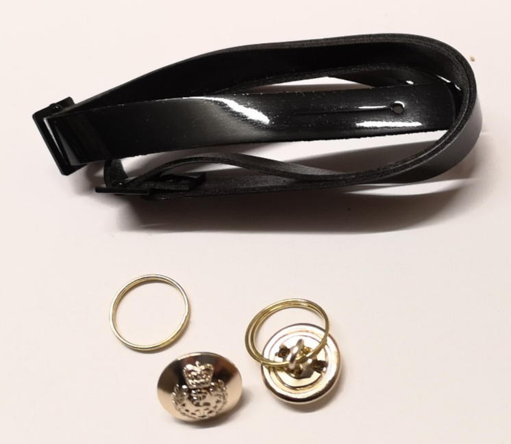 British Service Dress Hat Visor Cap Chinstrap And Button Set