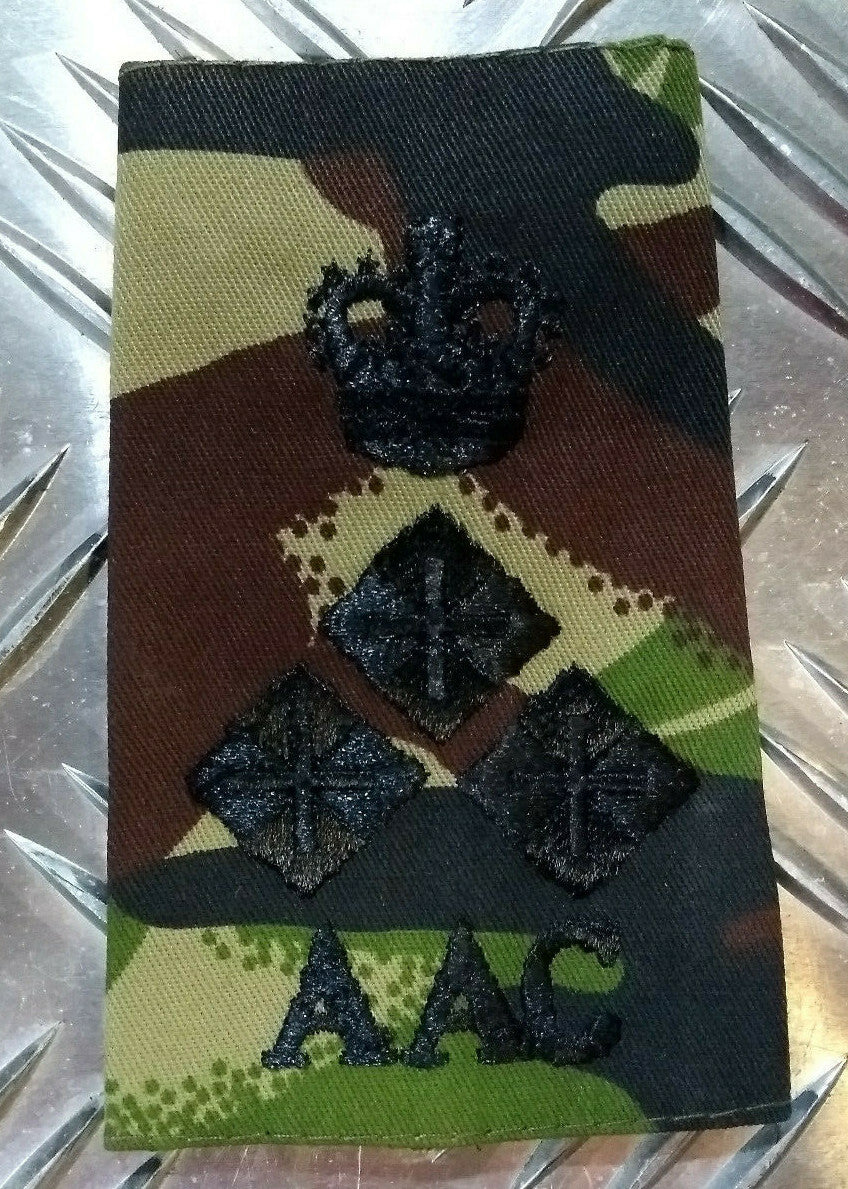 Genuine British Army Woodland DPM Camo AAC Air Corp Rank Slides NEW