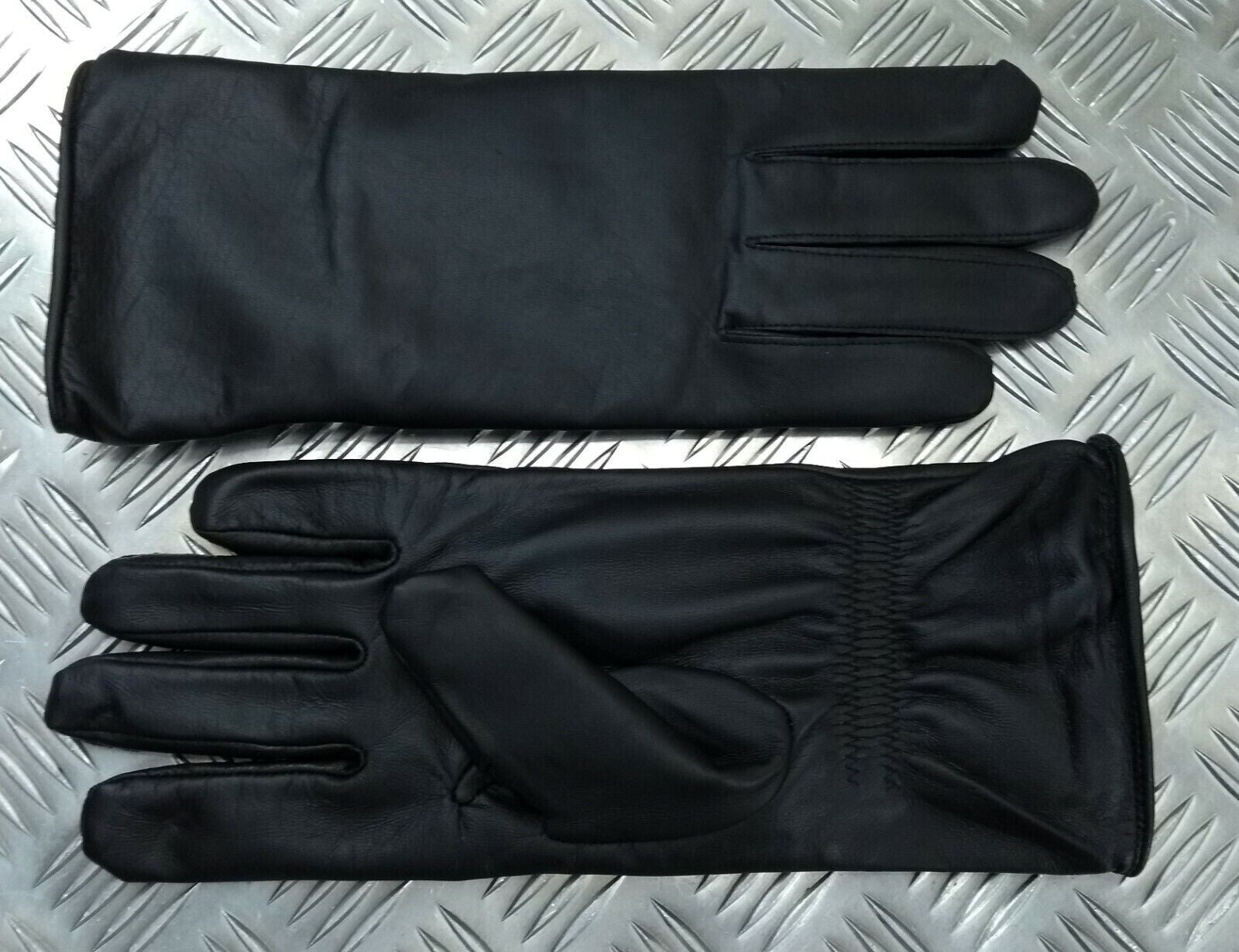 Black Leather General Service Soft Lined Duty Gloves Medium 8/8.5