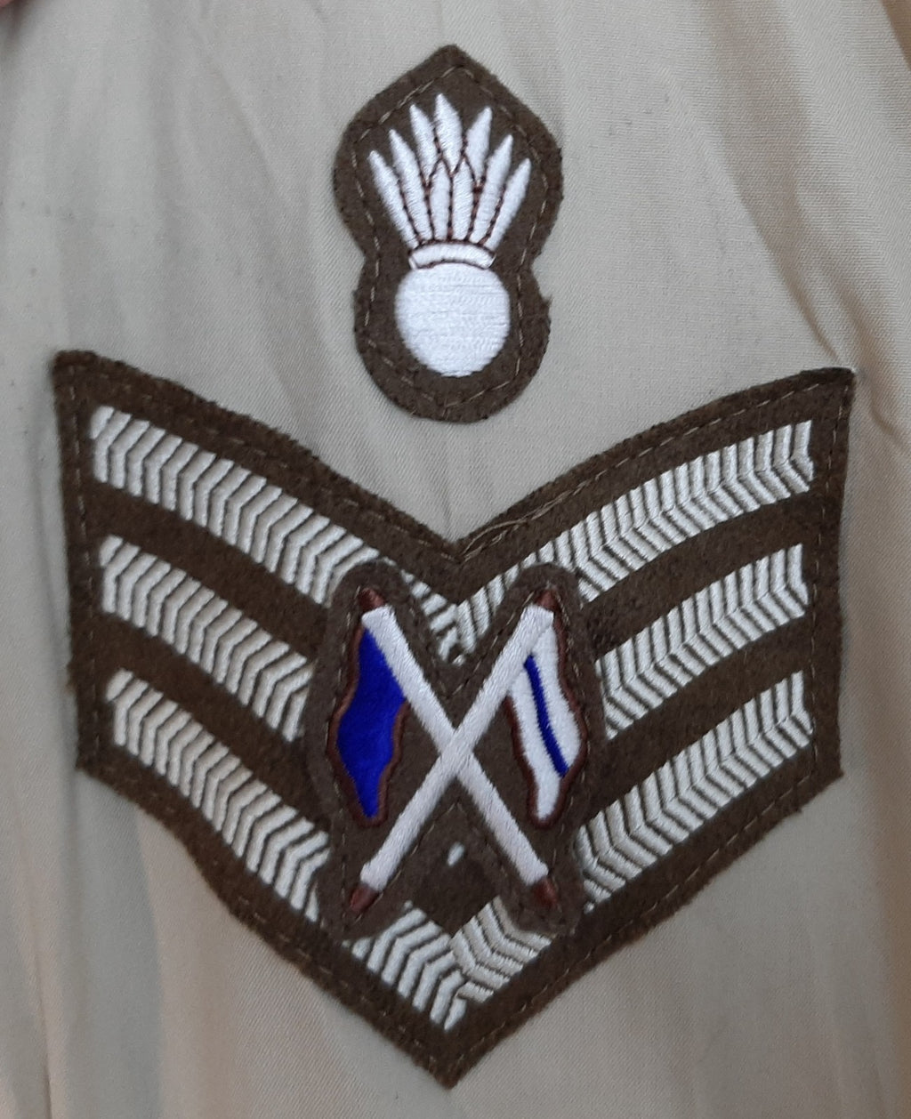 RE SGT Shirt British Army FAD Long Sleeve Sergeant & Signaller Insignia 38cm