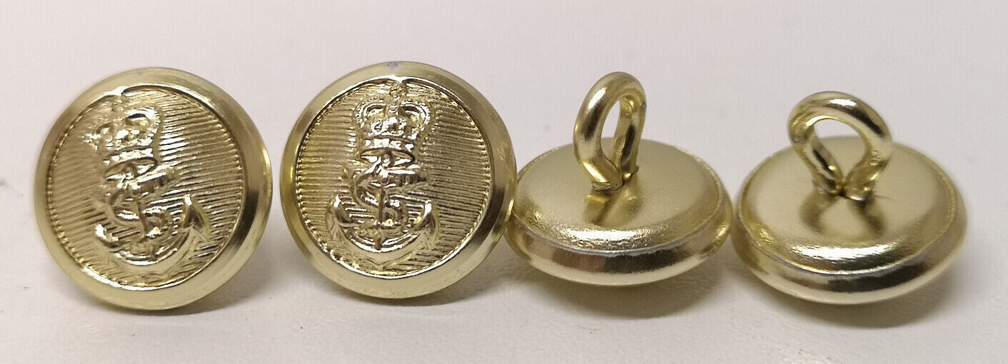 British Royal Navy RN Dress Anchor Queen's Crown Buttons 22L NEW