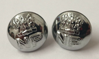 Genuine Nigerian Unity NP Crest Insignia Silver / Chrome Buttons 12mm V0036 X2