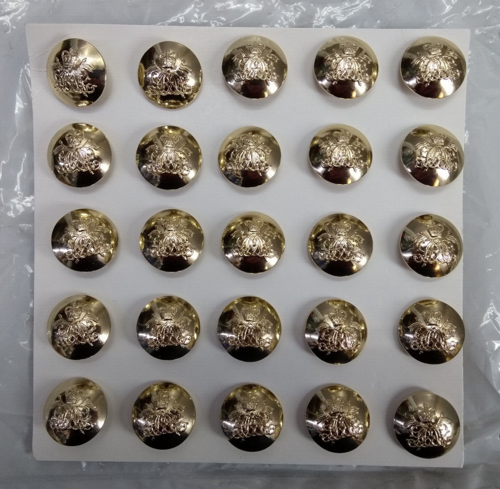 Genuine British Army 9th/12th Royal Lancers Insignia Buttons Size 30L x25