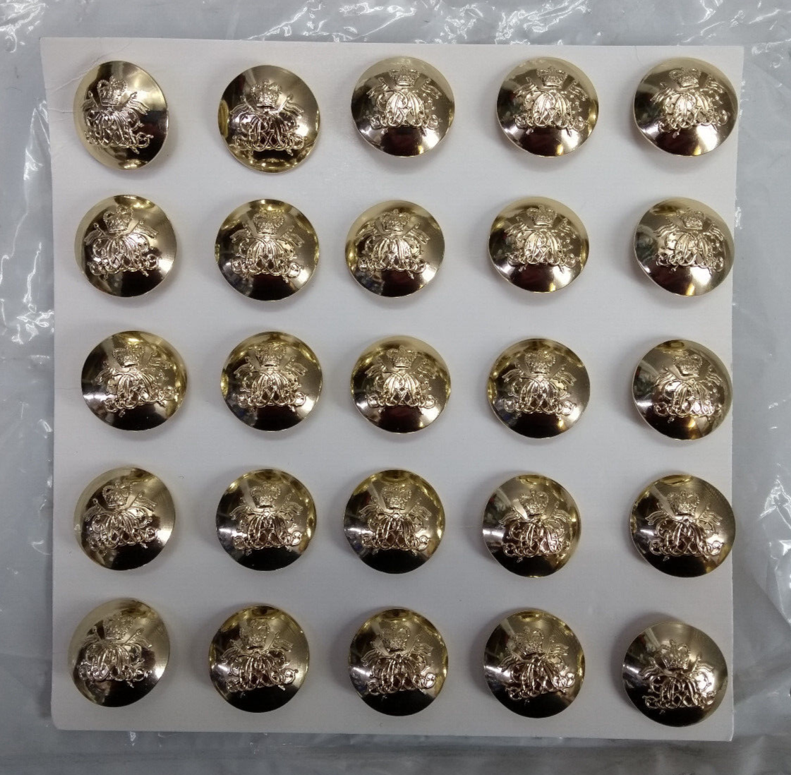 Genuine British Army 9th/12th Royal Lancers Insignia Buttons Size 30L x25