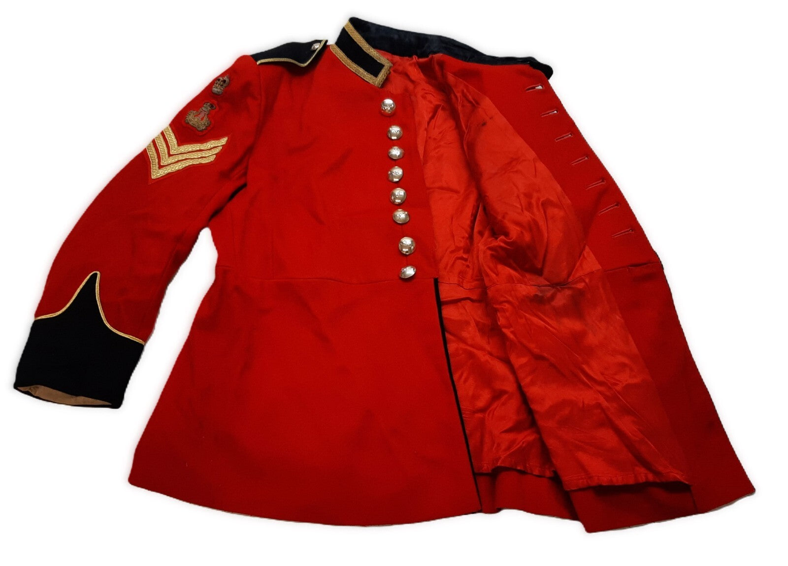 British Army Red Tunic Royal Signals Buttons Ceremonial Jacket