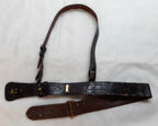 Sam Browne British Waist Belt & Cross Strap Size 3 32"-36"