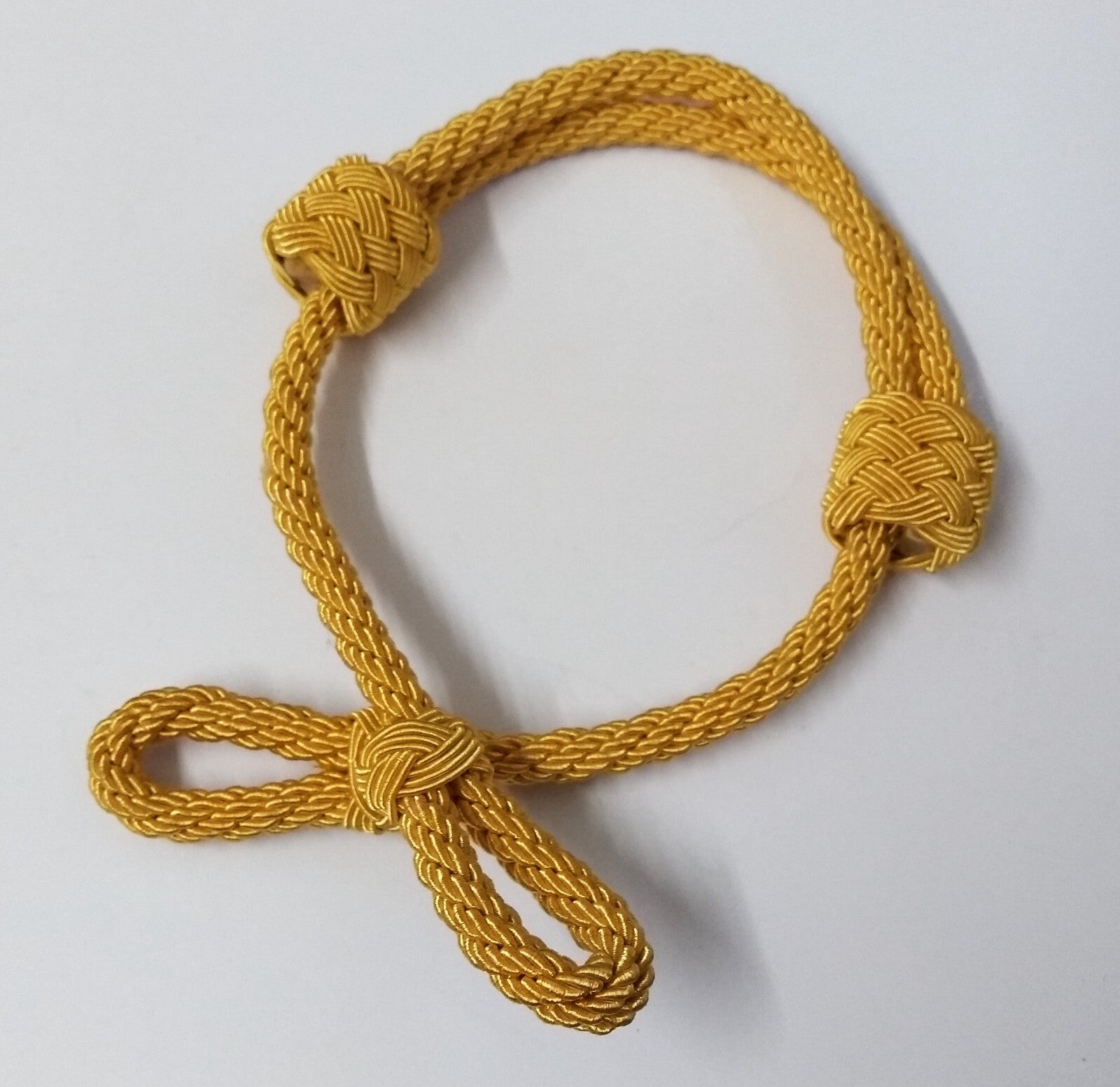 Hat Cord Gold Twisted Issue Officer's Dress Cap Adjustable Made in UK