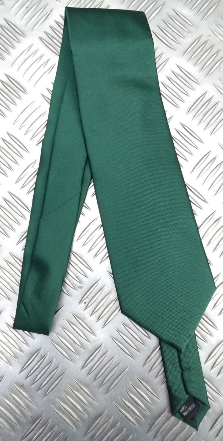 Green Polyester Tie made by Crown Rockshiel Ltd. - NEW