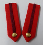 SNR Rank Gorgets Scarlet Red Melton & Maroon Braid Detail For Senior Officers