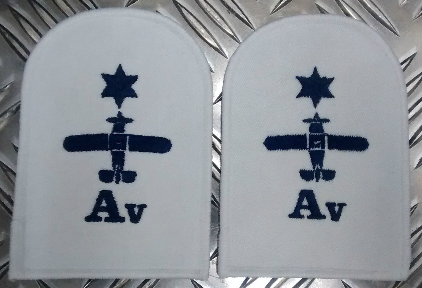 Genuine Pair of Royal Navy RN Air Engineering Avionics Patches / Badges - NEW