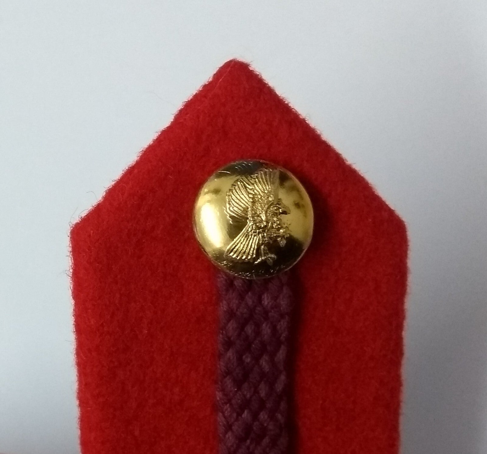 SNR Rank Gorgets Scarlet Red Melton & Maroon Braid Detail For Senior Officers