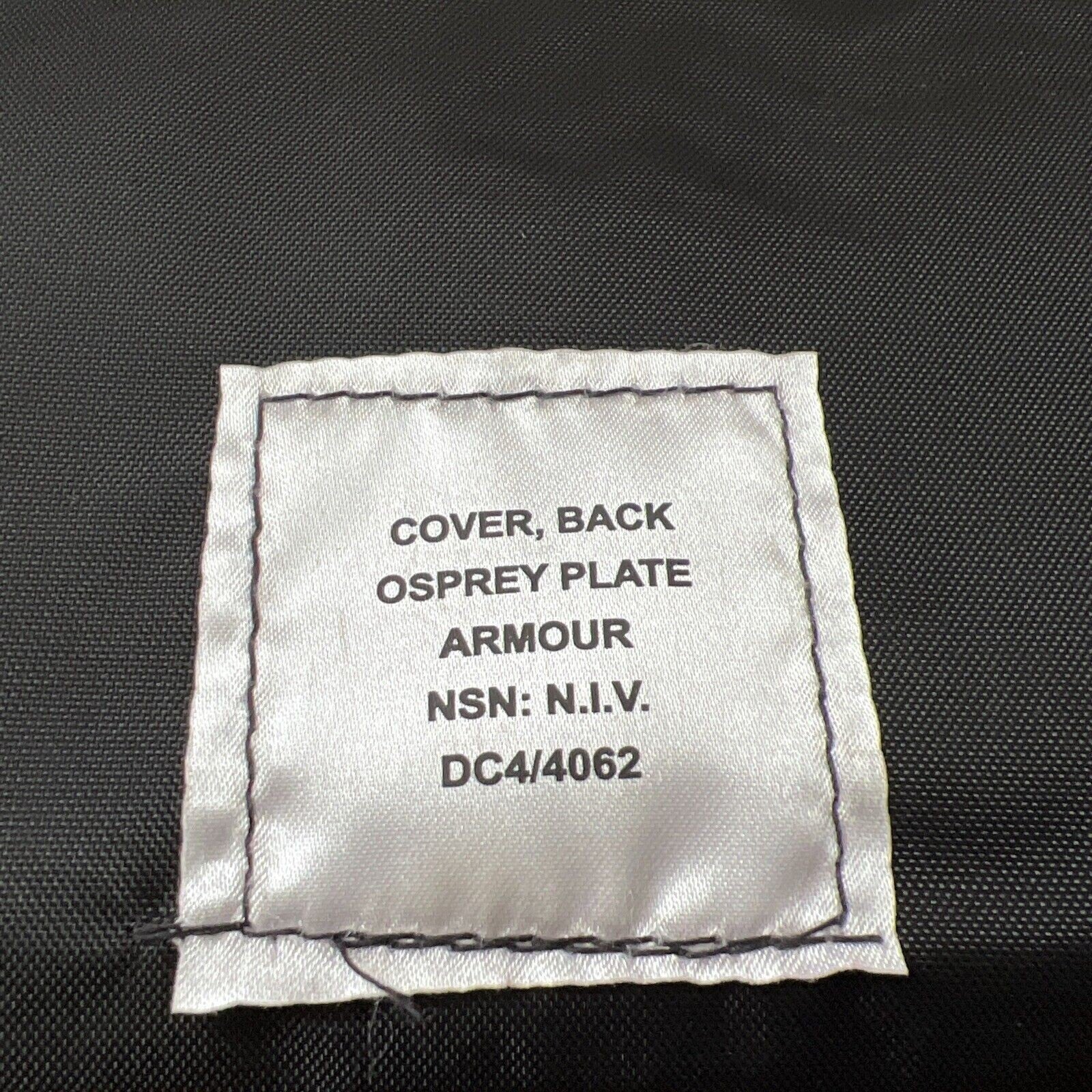 British Army Osprey Cover Insert Front & Back Soft Plates