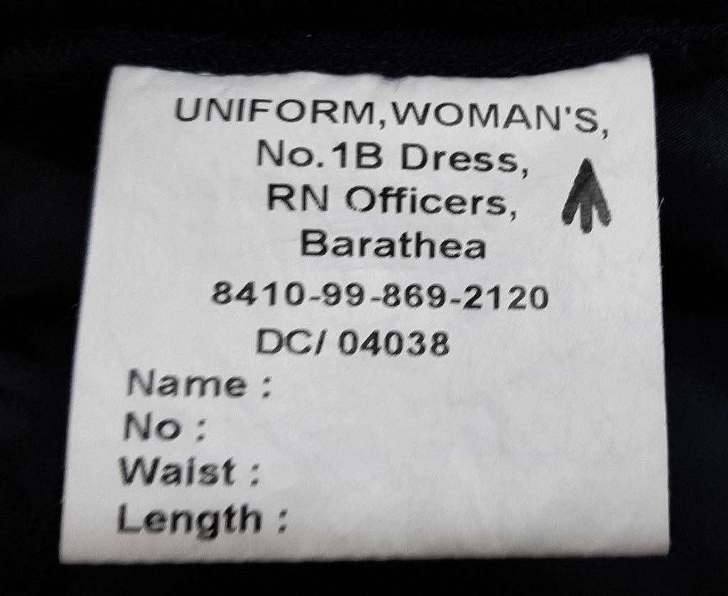 Naval Skirt No1B RN OFCs WRNS Female Barathea No1 B Dress