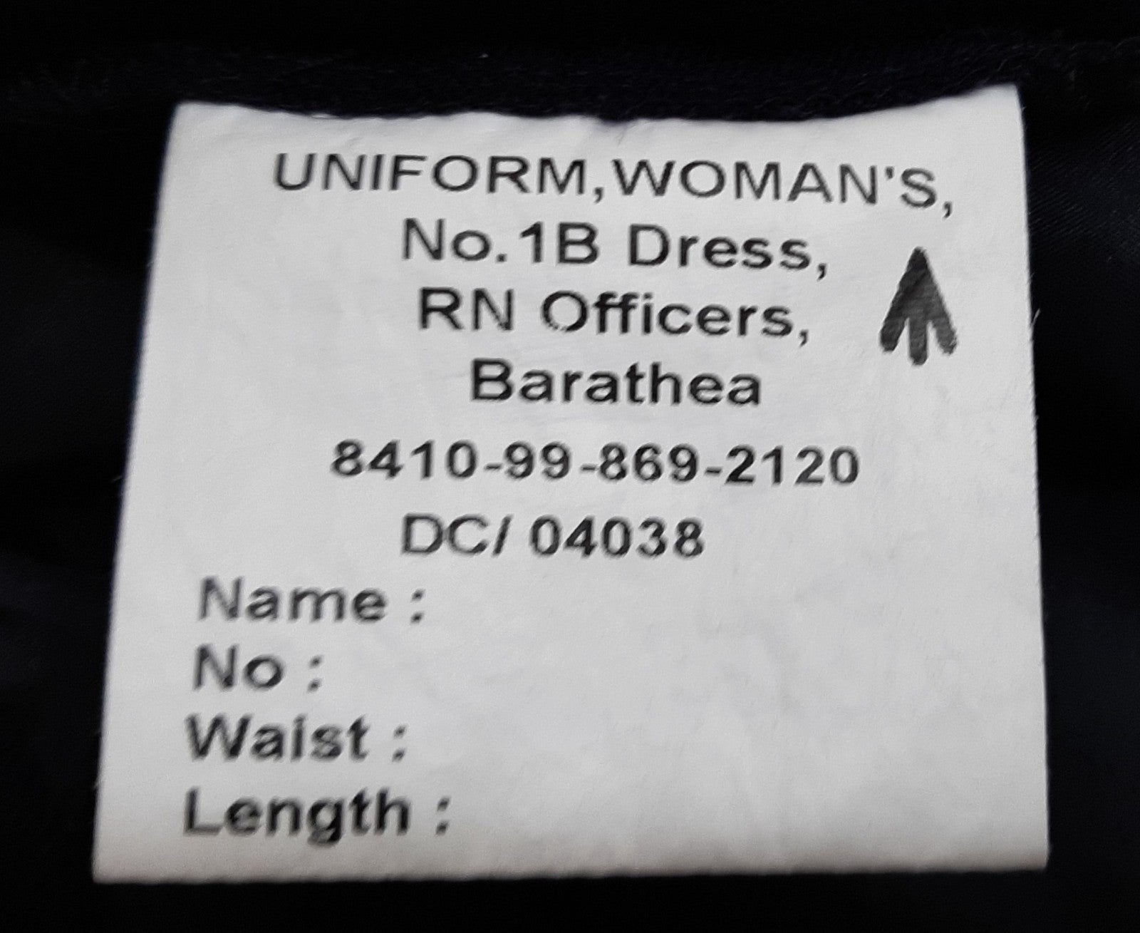 Naval Skirt No1B RN OFCs WRNS Female Barathea No1 B Dress