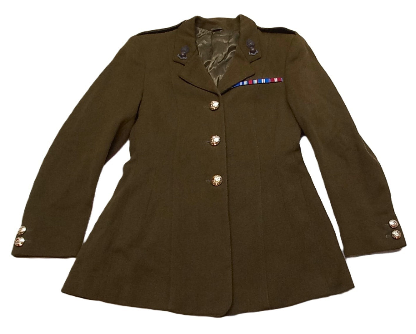 Vintage British Army No2 Suit Number Two Khaki OFC 2 Piece Jacket and Skirt Woman's Goodwood
