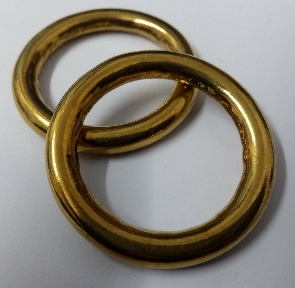 Genuine British Army Horse Guards & H Cav 1 1/4" Brass Bridle Rings 1 Pair STD19
