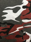 100% Cotton Red Camouflage Sleeveless Vest Singlet Tank Top All Sizes NEW