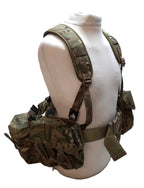 Airborne Army Webbing British Assault Camo Belt Yoke & Assorted Pouches (5)