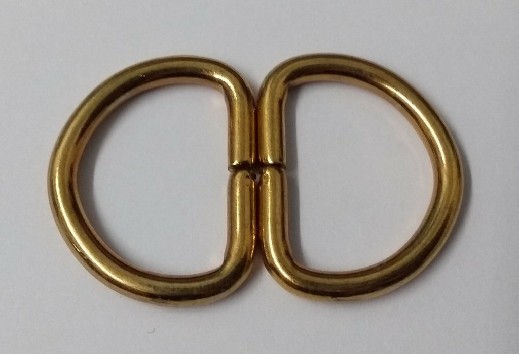 Genuine British Issue 17mm Brass Small Standard D Rings X4 Pieces STD61