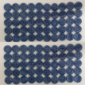 100 Vintage Buttons 4 Hole Shirt / Shank Anchors Pearlesque Mid Blue 11.3mm NOS