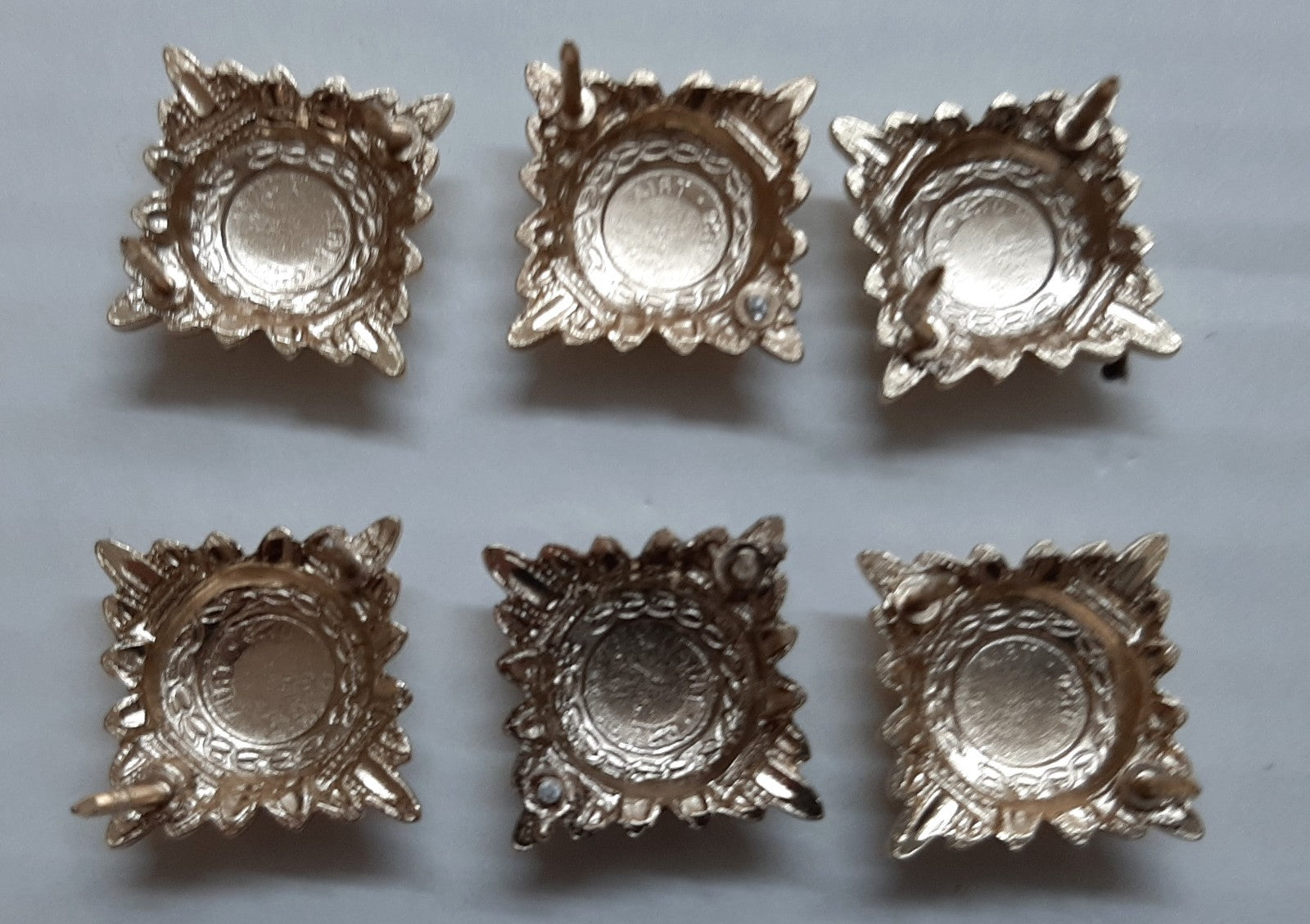 Army Rank Stars British Bath Pips Officer X6 Without Fittings