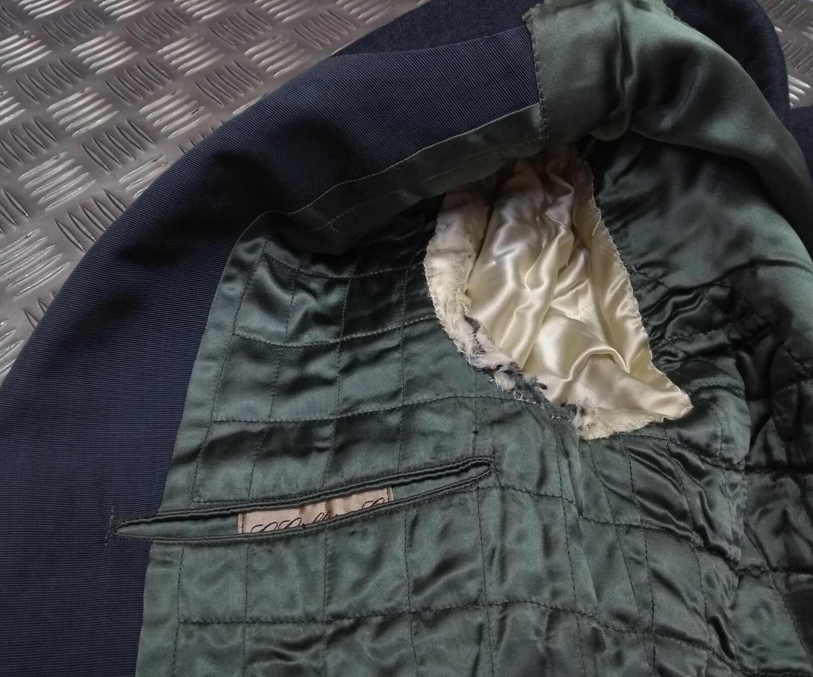 Vintage Mess Jacket RAF Royal Air Force with Cuff Ribbons and Kings Crown Buttons