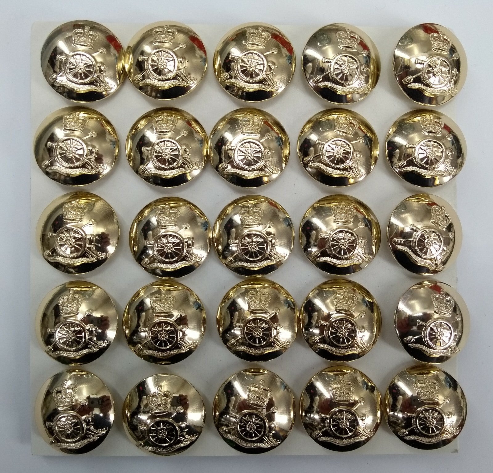 Genuine British Army Issue Royal Artillery Regiment Insignia Buttons 40L X25