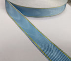 Light Blue & Yellow Ribbon 11mm Wide Genuine British Made