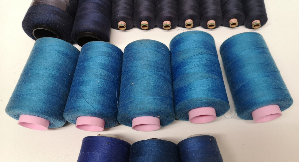 Polyester Corespun Thread Blue / Navy Colour Shades Various Brands