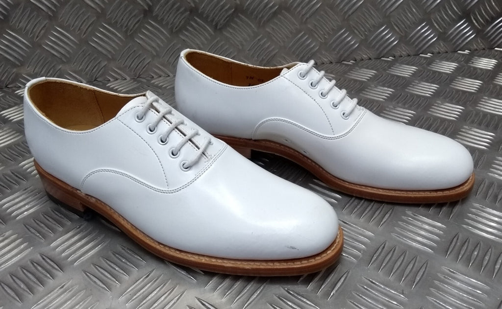 Naval Issue Shoes White Leather Parade / Uniform Dress Mens British Royal Navy