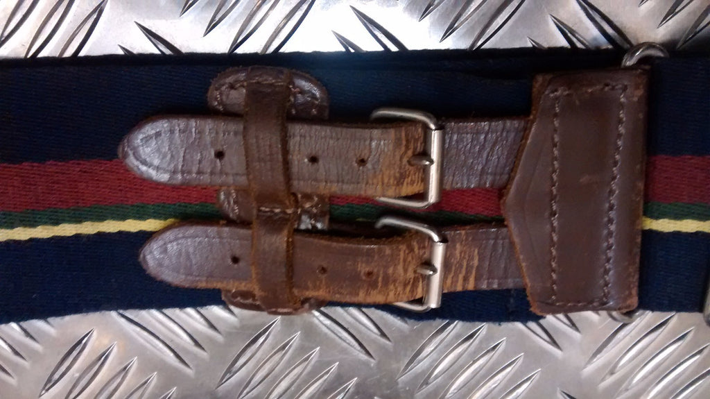 RM Stable Belt British with Leather Buckle Marines Pattern - All Sizes