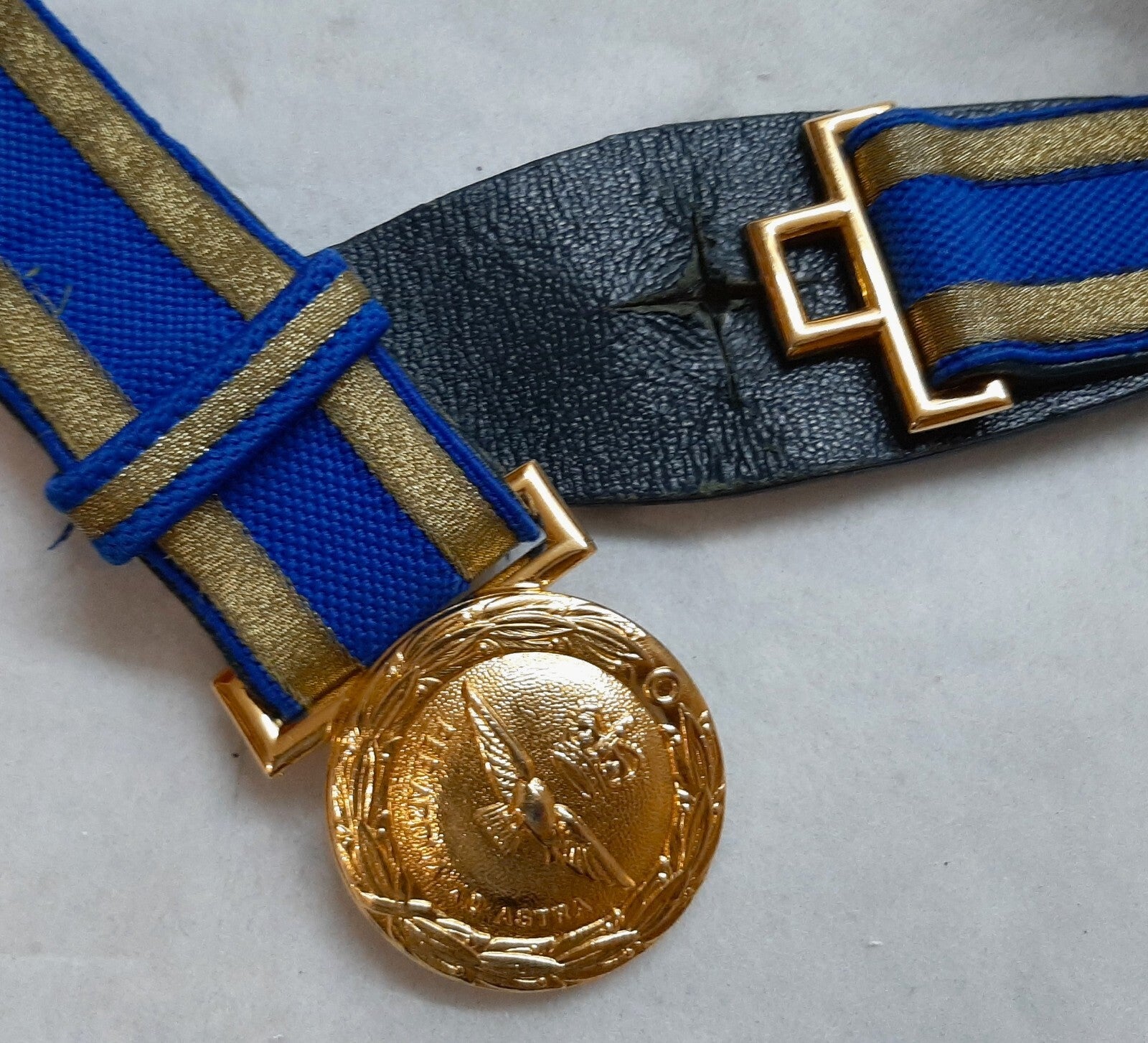 RAF Royal Air Force Ceremonial Belt Set OFC Air Force PER ARDUA AD ASTRA Buckle With Slings