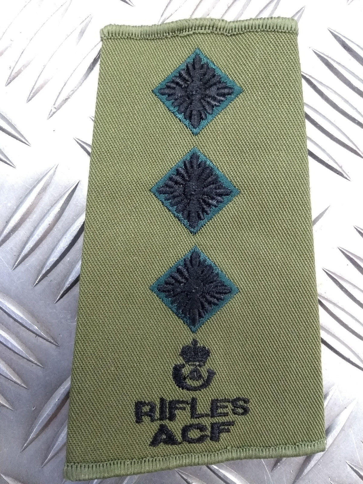 Rifles ACF OD Green Rank Slides Genuine British Army - NEW
