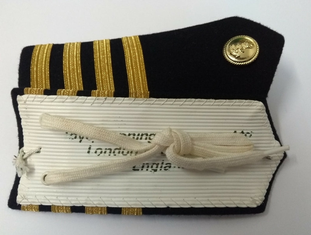 Genuine British Naval Officer Shoulder Boards Complete With Buttons ASPS151