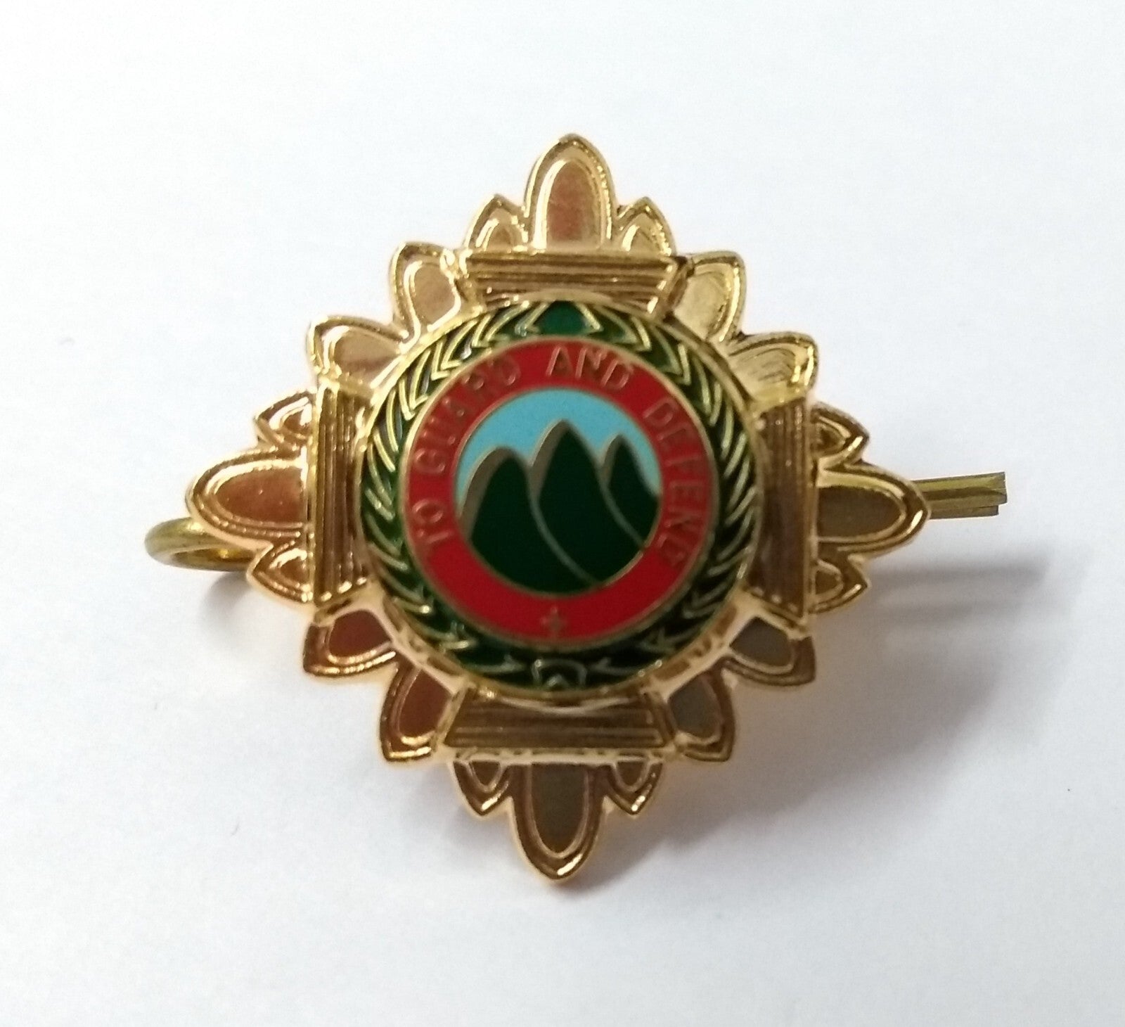 Rank Pip "To Defend" Split Pin Bath Star UK Made