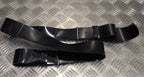 The Royal Virgin Islands Black PVC Belt And Chrome Buckle