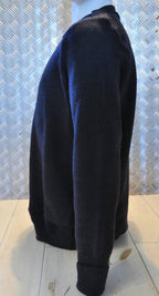 British Uniform Jumper, Black V-Neck. 100% Wool - Size 38" - Small NEW