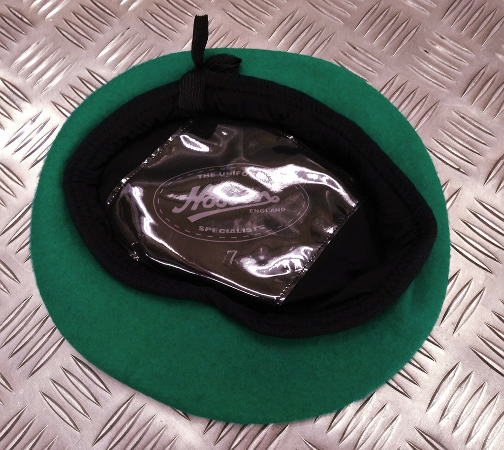 Genuine Hobson of London Mid Green Wool Lined Beret NEW