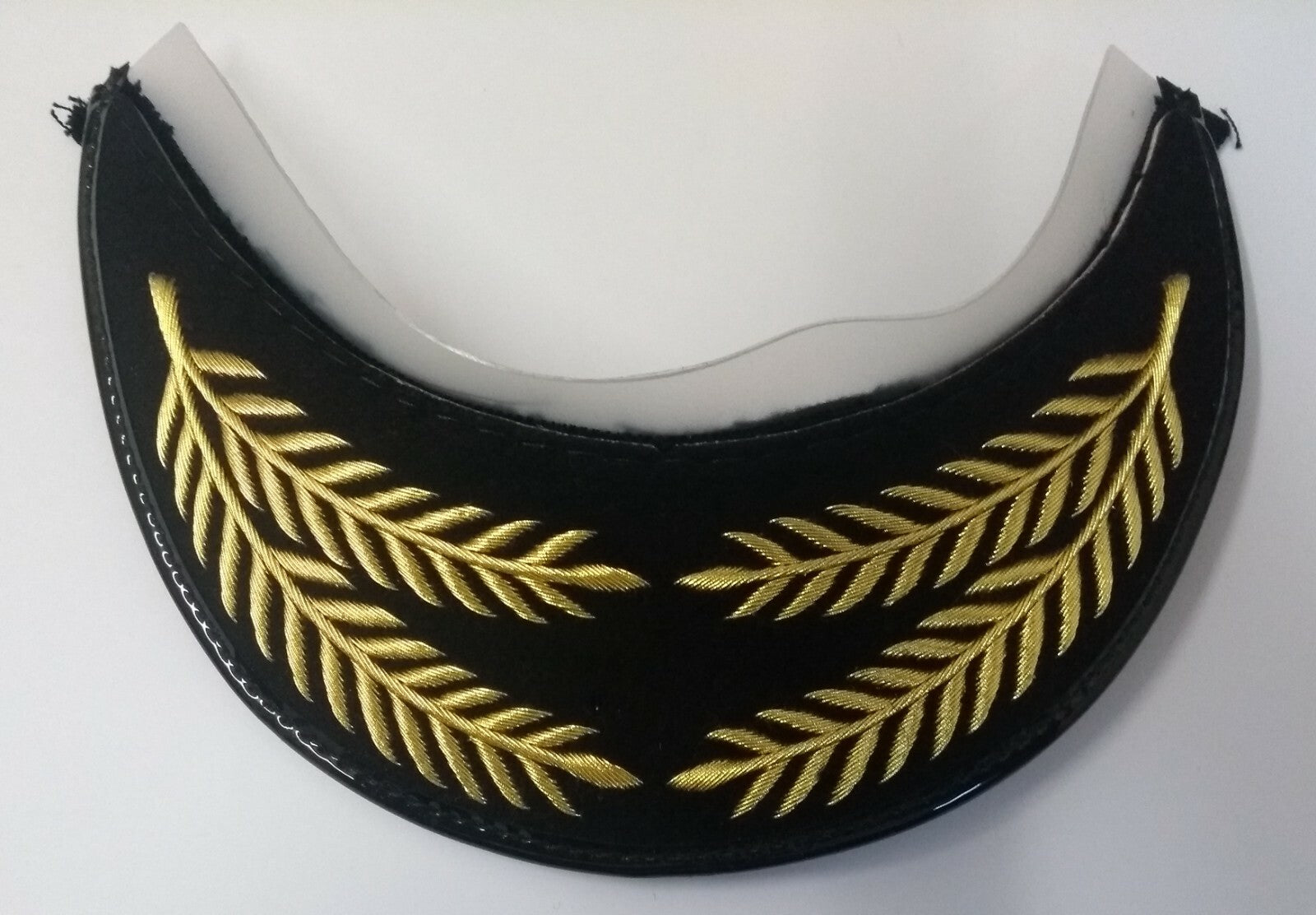 Genuine British Made Senior Officer Gold Wire Palm Leaf Dress Cap Peak NEW