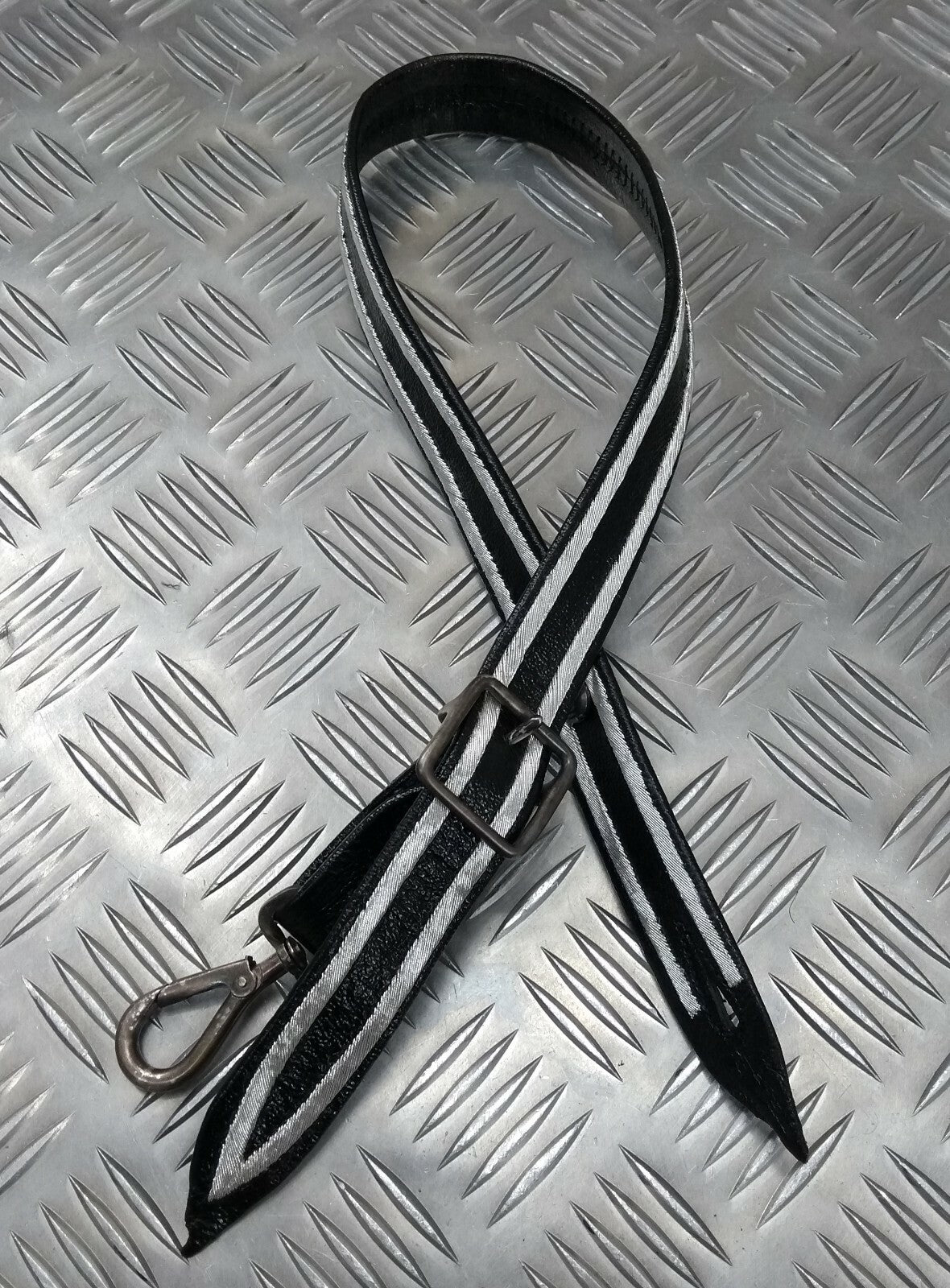 Style Old Pattern Navy Blue Belt & Braided Straps NRS3