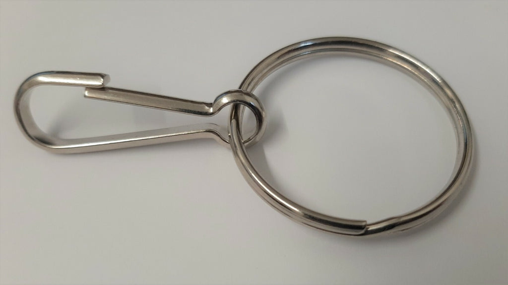 Chrome Snap Hook & Large Split Ring X 2 Genuine British Issue STD249