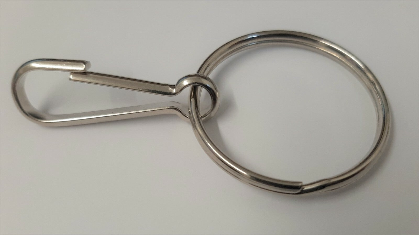 Chrome Snap Hook & Large Split Ring X 2 Genuine British Issue STD249